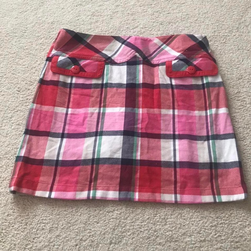 NEW pink/red plaid skirt